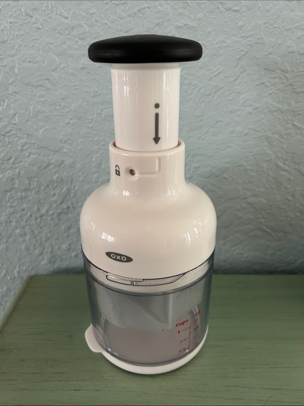 OXO White and Black Push-Button Mini Chopper